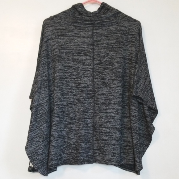 Soma Black Heathered Poncho Top - Picture 4 of 6